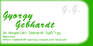 gyorgy gebhardt business card